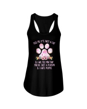 Cat and person Ladies Flowy Tank thumbnail