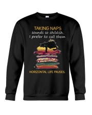 Black Cat Taking Naps Crewneck Sweatshirt thumbnail