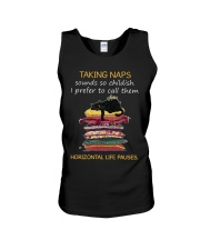 Black Cat Taking Naps Unisex Tank thumbnail