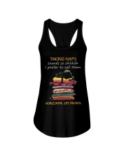 Black Cat Taking Naps Ladies Flowy Tank thumbnail