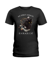 Black cat spirit animal Ladies T-Shirt thumbnail