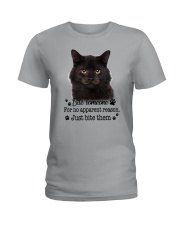 Cat Bite Someone 0410 Ladies T-Shirt thumbnail