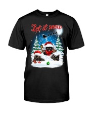 Let It Snow Black Cat Classic T-Shirt thumbnail