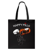 Black cat Happy pills 0712 Tote Bag thumbnail