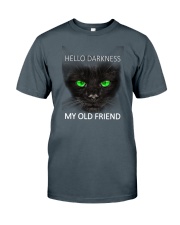 Black Cat Hello Darkness Classic T-Shirt front