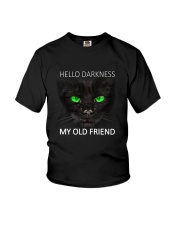 Black Cat Hello Darkness Youth T-Shirt thumbnail