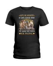 Cat and people Ladies T-Shirt thumbnail