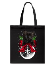 Black cat Christmas Tote Bag thumbnail