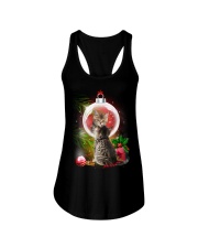 Cat Looking Ornament Christmas Ladies Flowy Tank thumbnail
