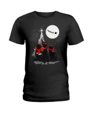 Black cat Xmas Phoebe 018 Ladies T-Shirt thumbnail