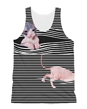 Sphynx Cat Striped All-over Unisex Tank front