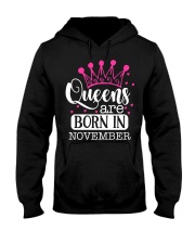 Queens Are Born In November Hooded Sweatshirt thumbnail
