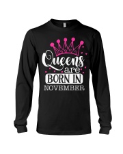 Queens Are Born In November Long Sleeve Tee thumbnail
