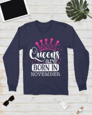 Queens Are Born In November Long Sleeve Tee lifestyle-unisex-longsleeve-front-6