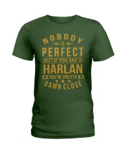 NOBODY PERFECT HARLAN NAME SHIRTS Ladies T-Shirt front