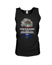 LIVING IN CALIFORNIA WITH WISCONSIN ROOTS SHIRTS Unisex Tank thumbnail