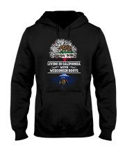 LIVING IN CALIFORNIA WITH WISCONSIN ROOTS SHIRTS Hooded Sweatshirt thumbnail