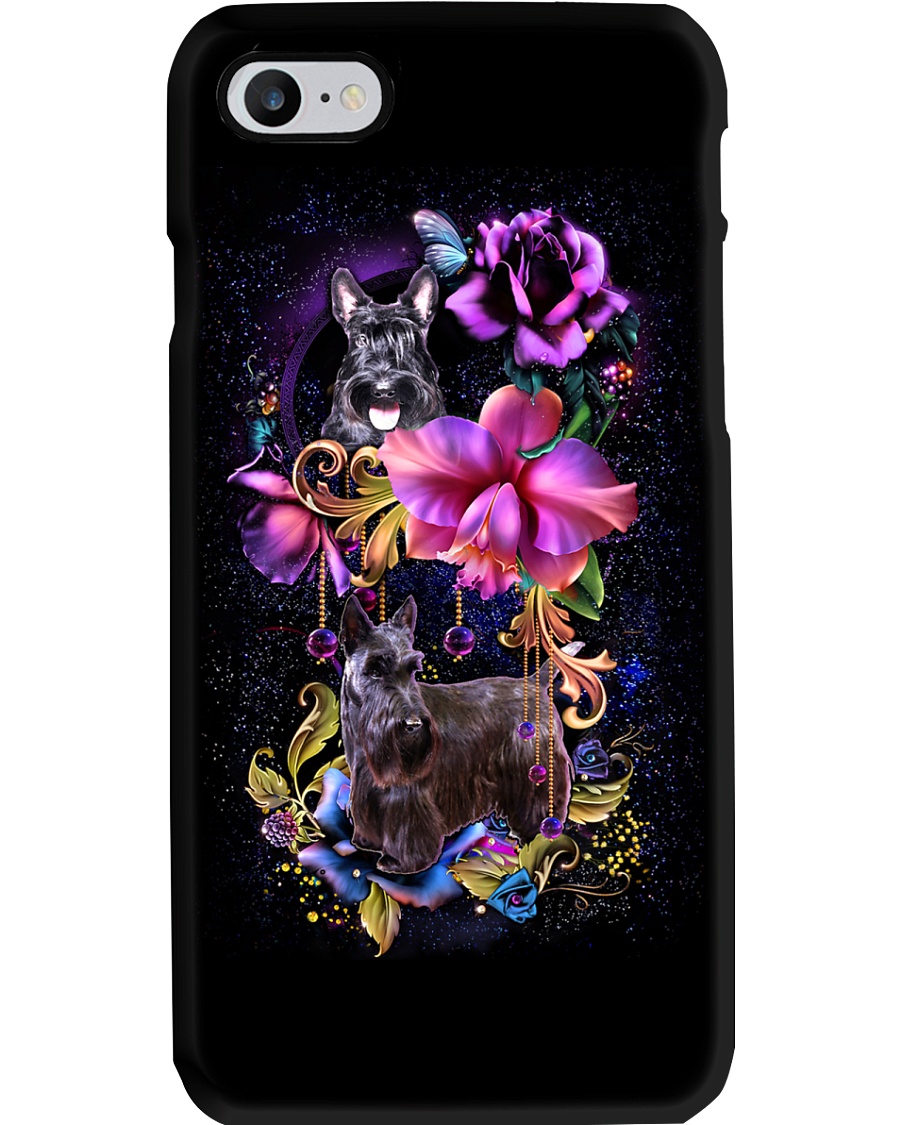 Scottish Terrier Dog Flower Phone Case Phone Case