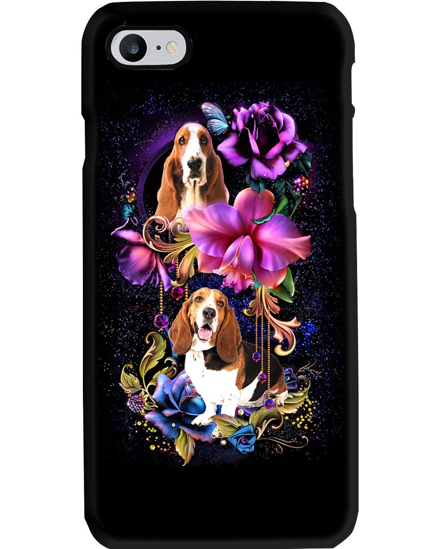 Basset Hound Dog Flower Phone Case Phone Case