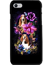 Basset Hound Dog Flower Phone Case Phone Case i-phone-7-case