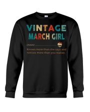 Vintage March Girl Crewneck Sweatshirt thumbnail