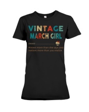 Vintage March Girl Premium Fit Ladies Tee thumbnail