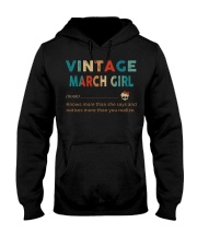 Vintage March Girl Hooded Sweatshirt front