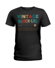 Vintage March Girl Ladies T-Shirt thumbnail
