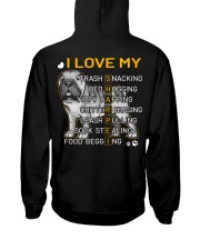 I Love My Shar Pei Dogs Hooded Sweatshirt back