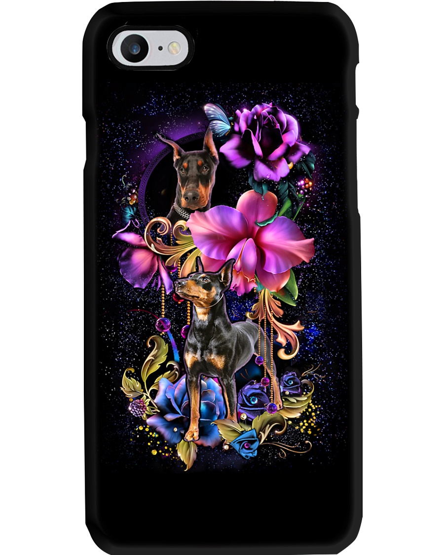 Doperman Pinscher Dog Flower Phone Case Phone Case