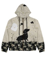 Dachshund All Over Shirt Women's All Over Print Full Zip Hoodie thumbnail