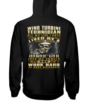 Wind Turbine Technician Hooded Sweatshirt back