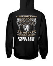 Police Officer Hooded Sweatshirt back