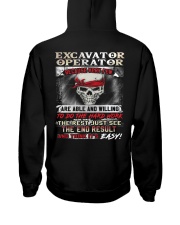 Excavator Operator Hooded Sweatshirt back