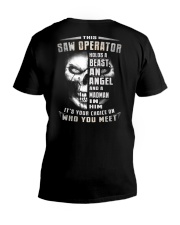 Saw Operator V-Neck T-Shirt thumbnail