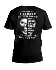 Flight Attendant V-Neck T-Shirt thumbnail