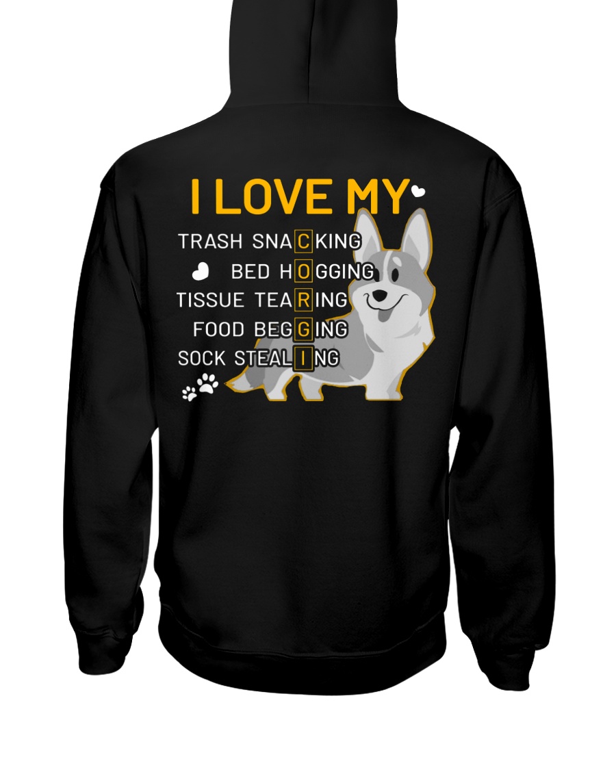 I Love My Corgi Dog Hooded Sweatshirt
