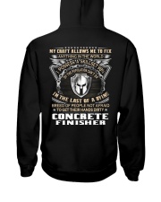 Concrete Finisher Hooded Sweatshirt back