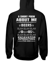 EXCAVATOR OPERATING EXCLUSIVE SHIRT Hooded Sweatshirt back