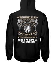 Driving Instructor Hooded Sweatshirt back