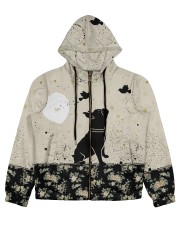 Frenchie All Over Shirt Women's All Over Print Full Zip Hoodie thumbnail
