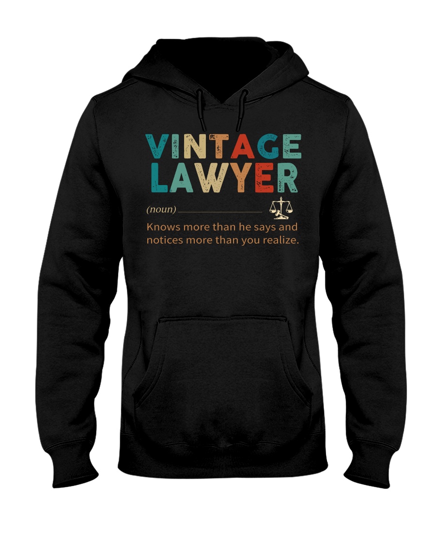 Vintage Lawyer Law Jobs Hooded Sweatshirt