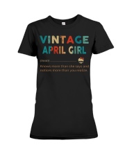 Vintage April Girl Premium Fit Ladies Tee thumbnail