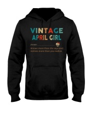 Vintage April Girl Hooded Sweatshirt front