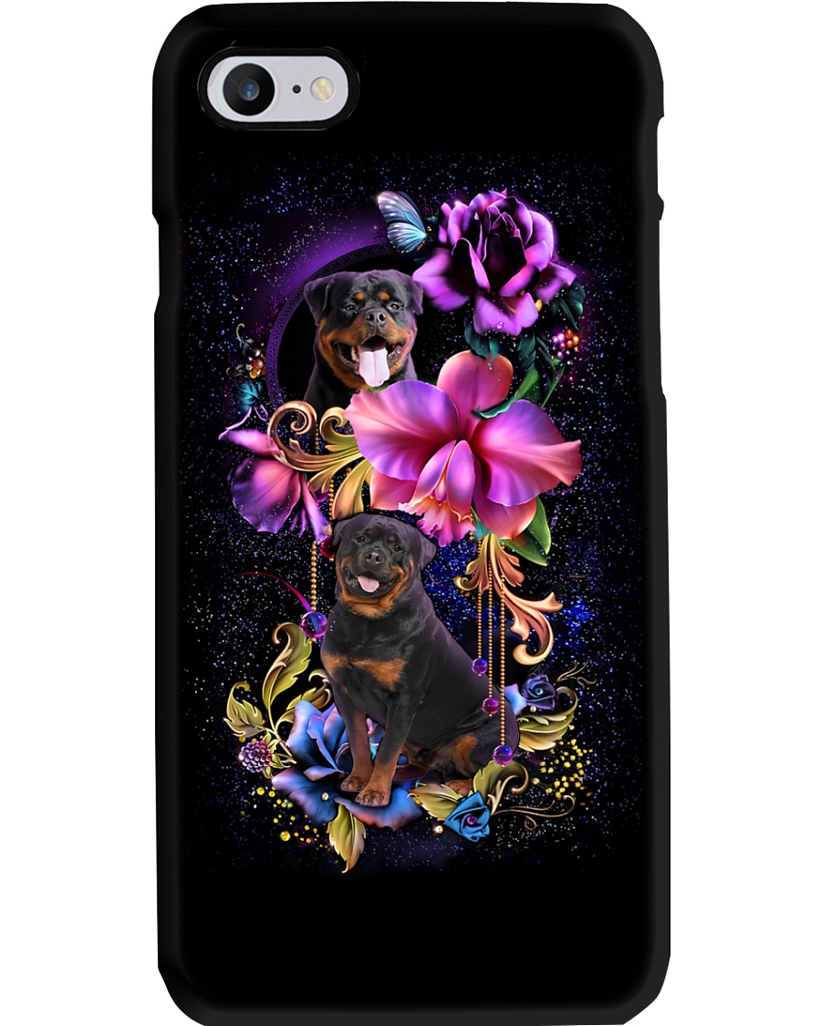 Rottweiler Dog Flower Phone Case Phone Case