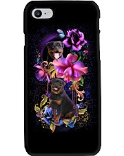 Rottweiler Dog Flower Phone Case Phone Case i-phone-7-case