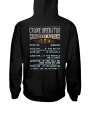 Crane Operator Hooded Sweatshirt back