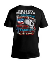 Quality Manager V-Neck T-Shirt thumbnail