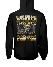 Blue Collar Worker Hooded Sweatshirt back