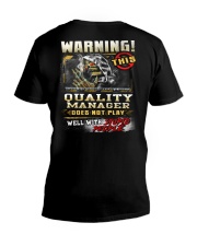 Quality Manager V-Neck T-Shirt thumbnail